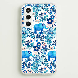 Elephant and Floral Pattern  - Flamingos Phone Case for Galaxy S23FE