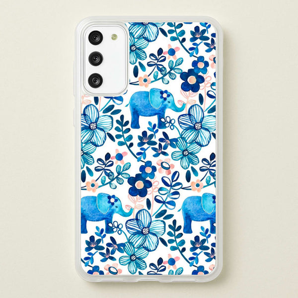 Elephant and Floral Pattern  - Flamingos Phone Case for Galaxy S20FE