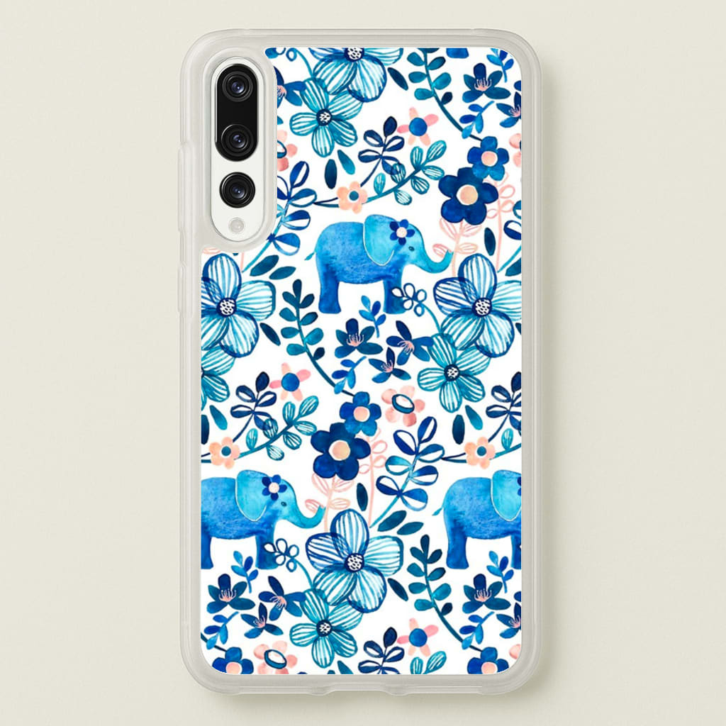 Elephant and Floral Pattern  - Flamingos Phone Case for Huawei P20 Pro