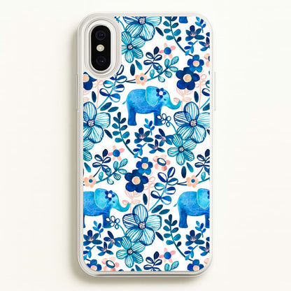 Elephant and Floral Pattern  - Flamingos Phone Case for iPhone XS Max