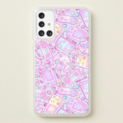 Power Up, Gaming Pattern  -  Phone Case for Galaxy A71