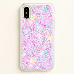 Power Up, Gaming Pattern  -  Phone Case for iPhone X / XS
