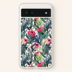 Painted Protea Pattern  - Floral Phone Case for Google Pixel 7a