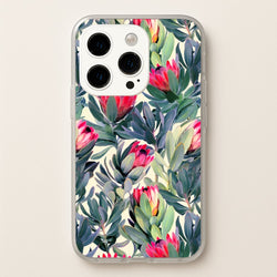 Painted Protea Pattern  - Floral Phone Case for iPhone 14 Pro