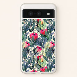 Painted Protea Pattern  - Floral Phone Case for Google Pixel 8
