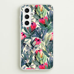 Painted Protea Pattern  - Floral Phone Case for Galaxy A14