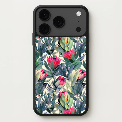 Painted Protea Pattern Phone Case for iPhone 17 Pro Max