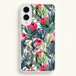 Painted Protea Pattern  - Floral Phone Case for Galaxy S25 Edge