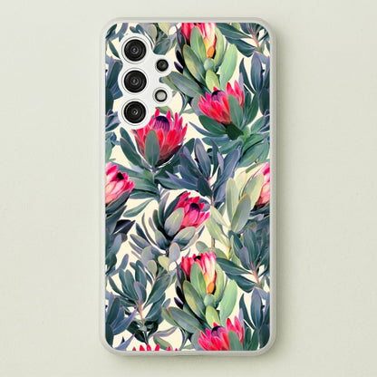 Painted Protea Pattern  - Floral Phone Case for Galaxy A13