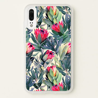 Painted Protea Pattern  - Floral Phone Case for Huawei P20