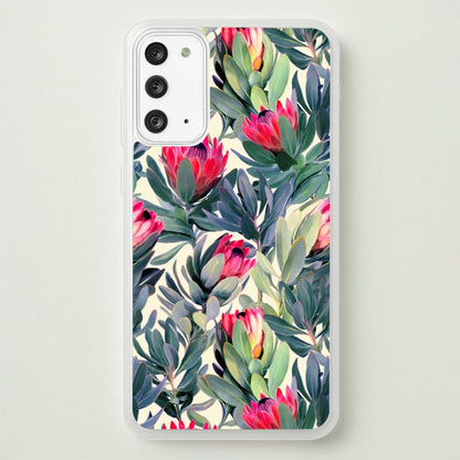 Painted Protea Pattern  - Floral Phone Case for Galaxy Note 20
