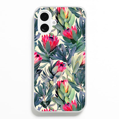 Painted Protea Pattern Phone Case