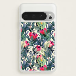 Painted Protea Pattern  - Floral Phone Case for Google Pixel 9 Pro XL