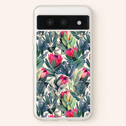 Painted Protea Pattern  - Floral Phone Case for Google Pixel 8a
