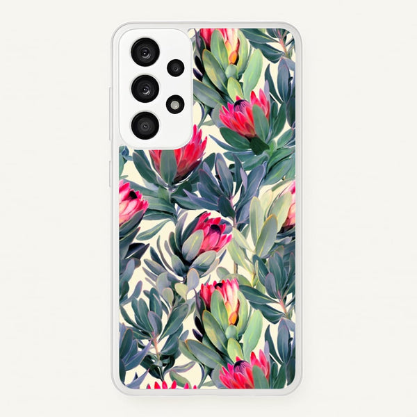 Painted Protea Pattern  - Floral Phone Case for Galaxy A33