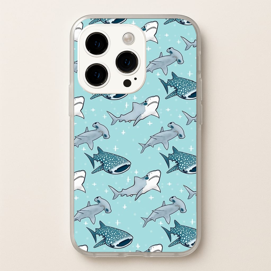 Shark Pattern  -  Phone Case for iPhone 15 Pro Max