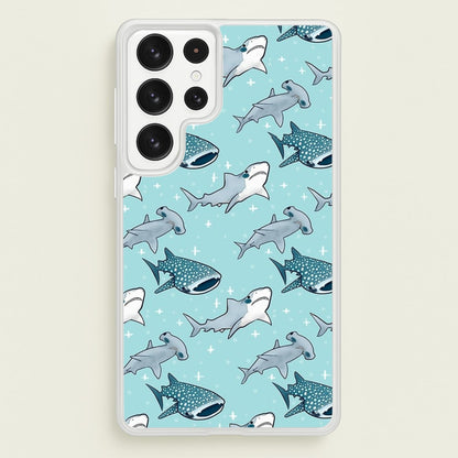 Shark Pattern  -  Phone Case for Galaxy S22 Ultra