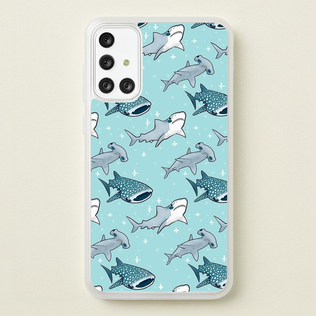 Shark Pattern  -  Phone Case for Galaxy A71