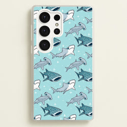 Shark Pattern  -  Phone Case for Galaxy S25 Ultra