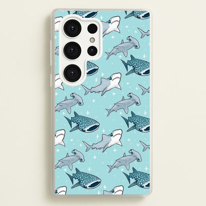 Shark Pattern  -  Phone Case for Galaxy S25 Ultra
