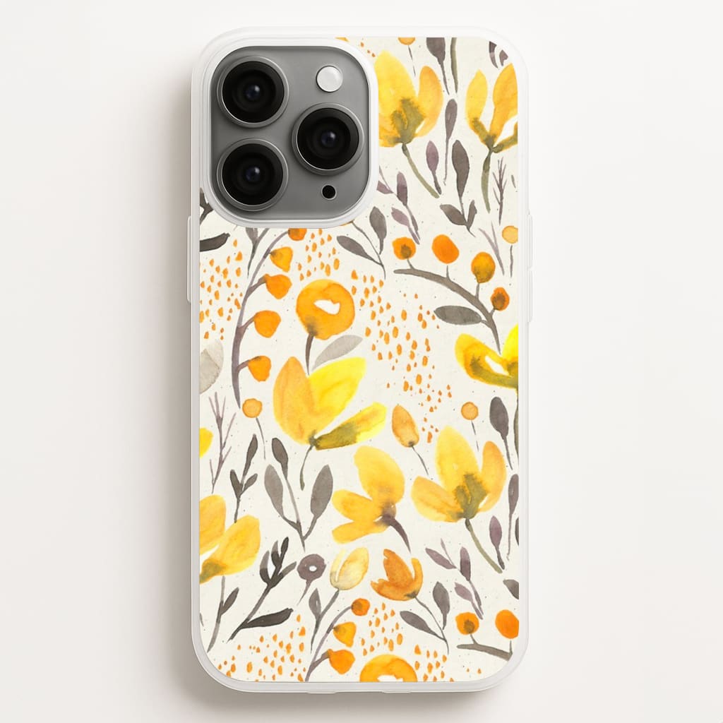 Yellow Field Floral  - Floral Phone Case for iPhone 16 Pro Max