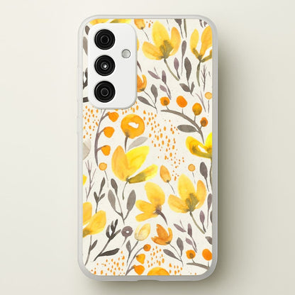 Yellow Field Floral  - Floral Phone Case for Galaxy A55