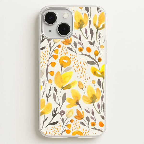 Yellow Field Floral  - Floral Phone Case for iPhone 13 Mini