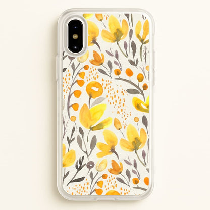Yellow Field Floral  - Floral Phone Case for iPhone X / XS