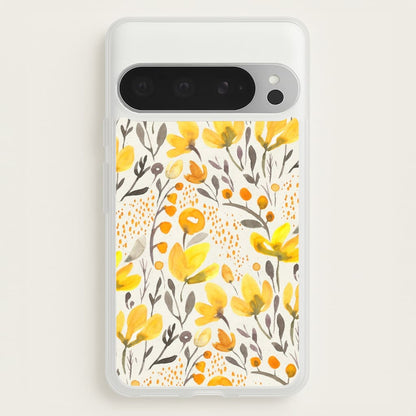 Yellow Field Floral  - Floral Phone Case for Google Pixel 9 Pro XL