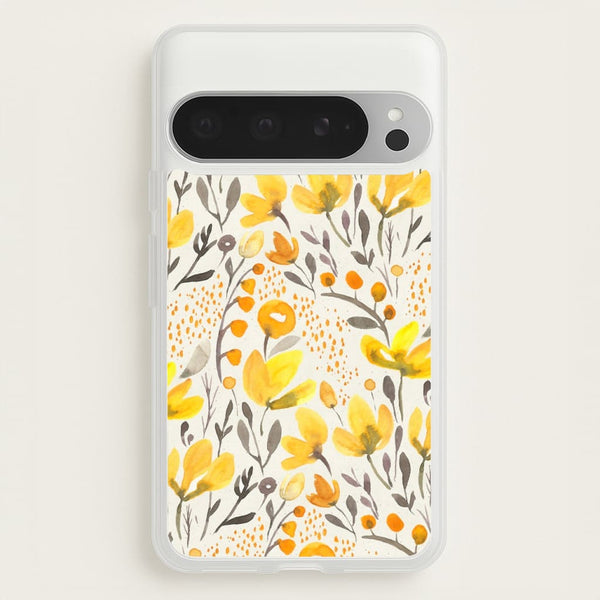 Yellow Field Floral  - Floral Phone Case for Google Pixel 9 Pro XL