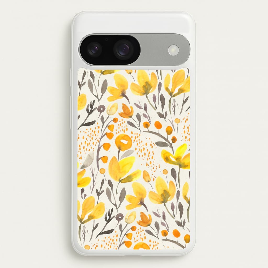 Yellow Field Floral  - Floral Phone Case for Google Pixel 9 / 9 Pro