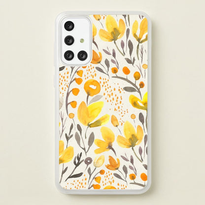 Yellow Field Floral  - Floral Phone Case for Galaxy A71