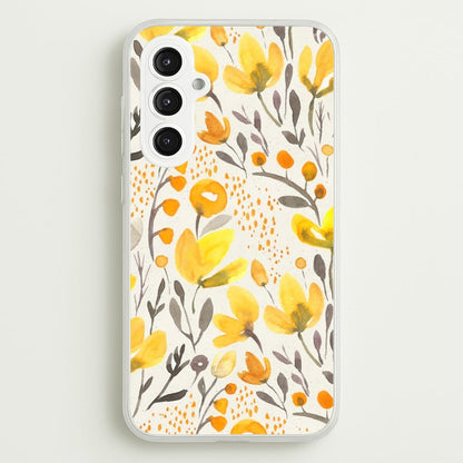 Yellow Field Floral  - Floral Phone Case for Galaxy S23FE