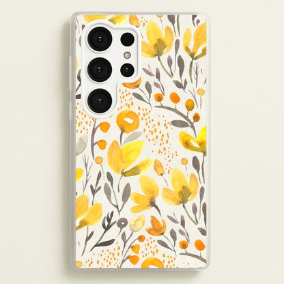 Yellow Field Floral  - Floral Phone Case for Galaxy S25 Ultra