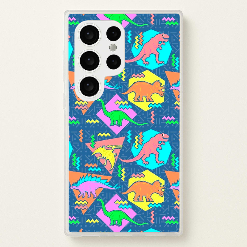 Nineties Dinosaurs Pattern  -  Phone Case for Galaxy S24 Ultra