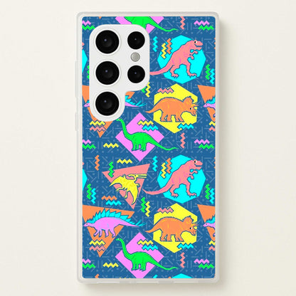 Nineties Dinosaurs Pattern  -  Phone Case for Galaxy S24 Ultra
