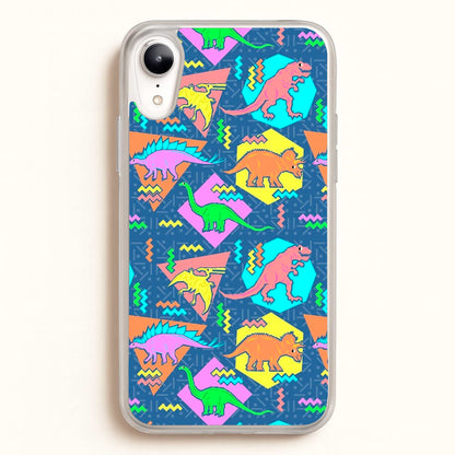 Nineties Dinosaurs Pattern  -  Phone Case for iPhone XR