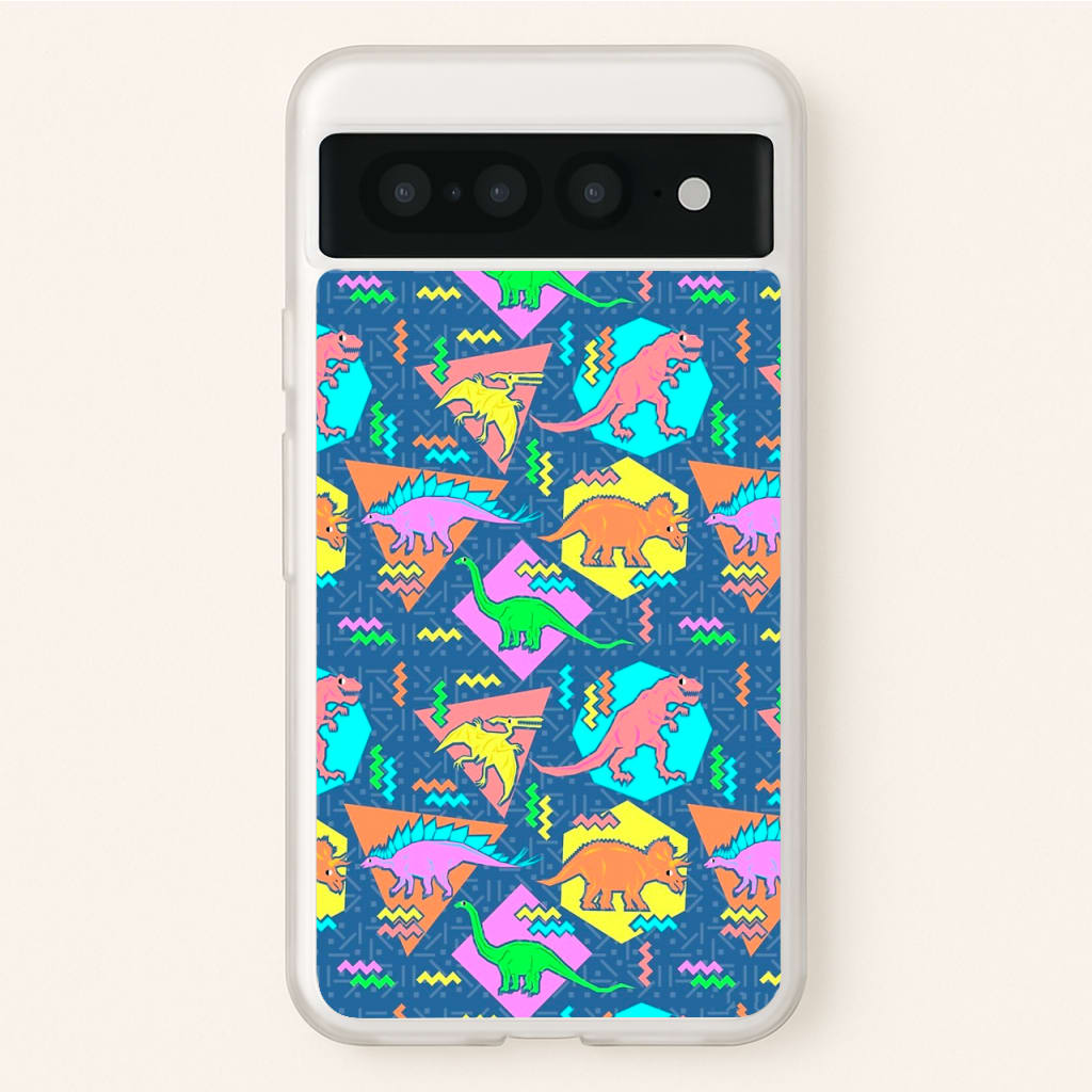 Nineties Dinosaurs Pattern  -  Phone Case for Google Pixel 7 Pro
