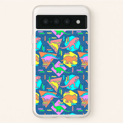 Nineties Dinosaurs Pattern  -  Phone Case for Google Pixel 7 Pro