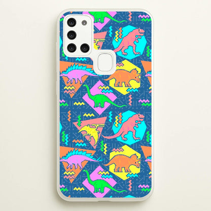 Nineties Dinosaurs Pattern  -  Phone Case for Galaxy A21s