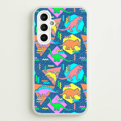 Nineties Dinosaurs Pattern  -  Phone Case for Galaxy A14