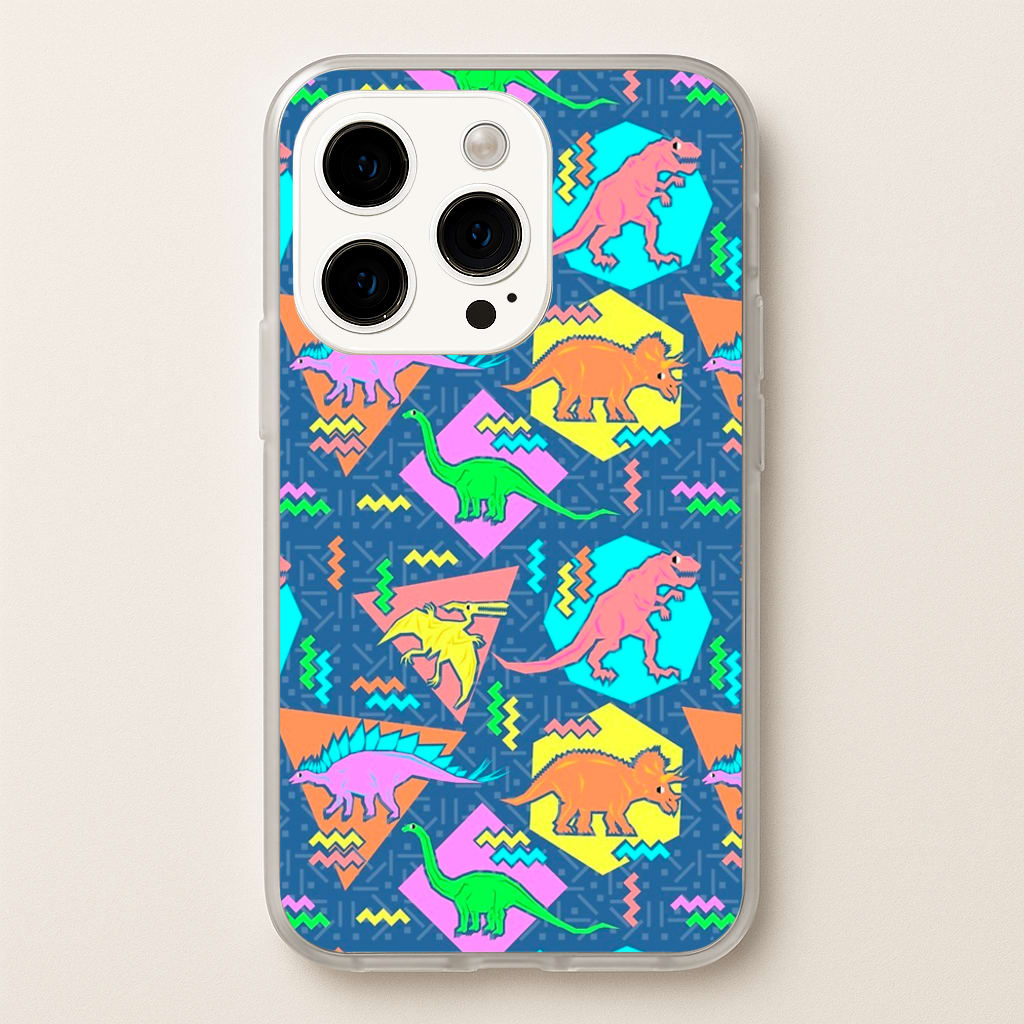 Nineties Dinosaurs Pattern  -  Phone Case for iPhone 14 Pro Max
