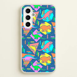 Nineties Dinosaurs Pattern  -  Phone Case for Galaxy A54