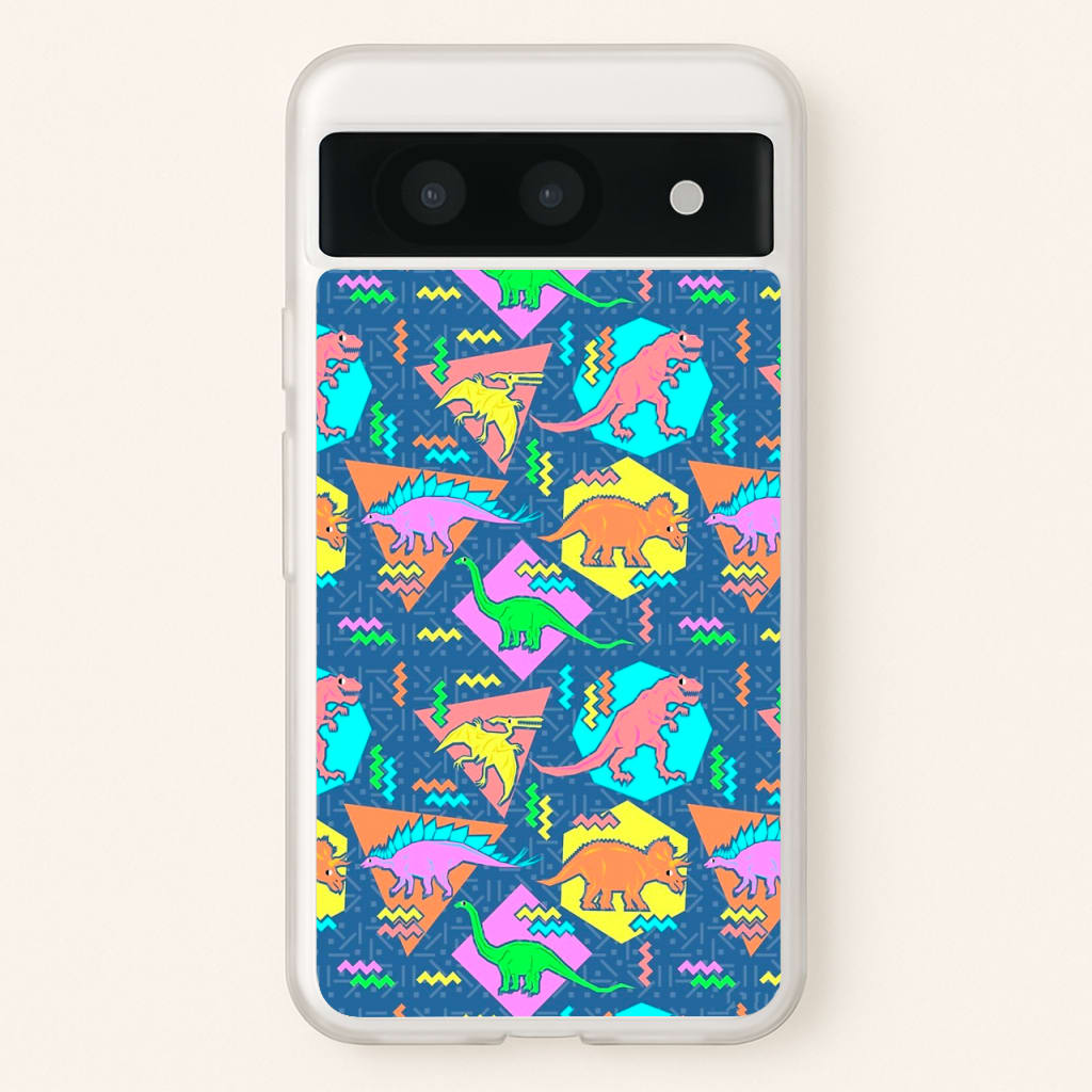 Nineties Dinosaurs Pattern  -  Phone Case for Google Pixel 8a