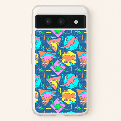 Nineties Dinosaurs Pattern  -  Phone Case for Google Pixel 8a