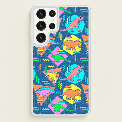 Nineties Dinosaurs Pattern  -  Phone Case for Galaxy S22 Ultra