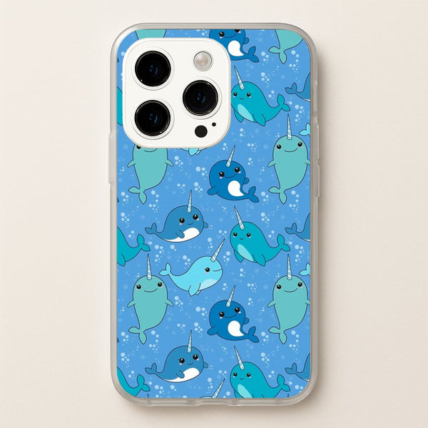 Narwhal Pattern  -  Phone Case for iPhone 14 Pro Max