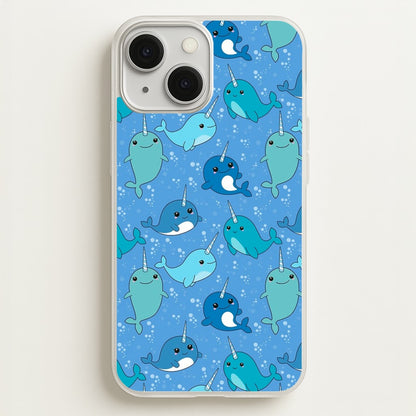 Narwhal Pattern  -  Phone Case for iPhone 13 Mini