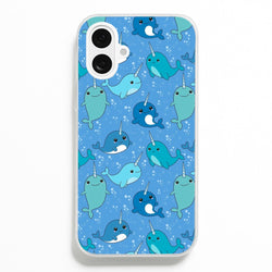 Narwhal Pattern  -  Phone Case for iPhone 16 Plus