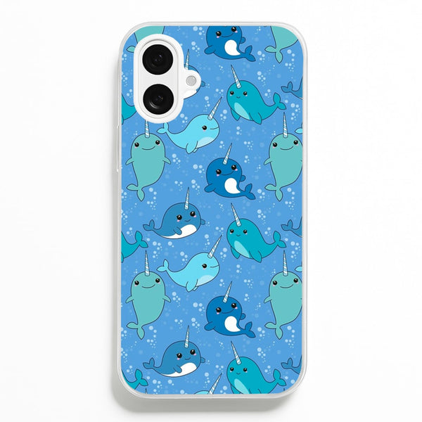 Narwhal Pattern  -  Phone Case for iPhone 16 Plus